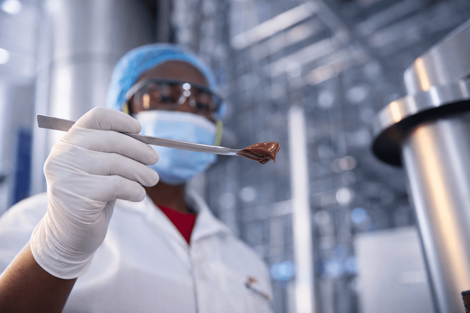 Dégustation au laboratoire R&D — innovation produit Chocopain chez Patisen